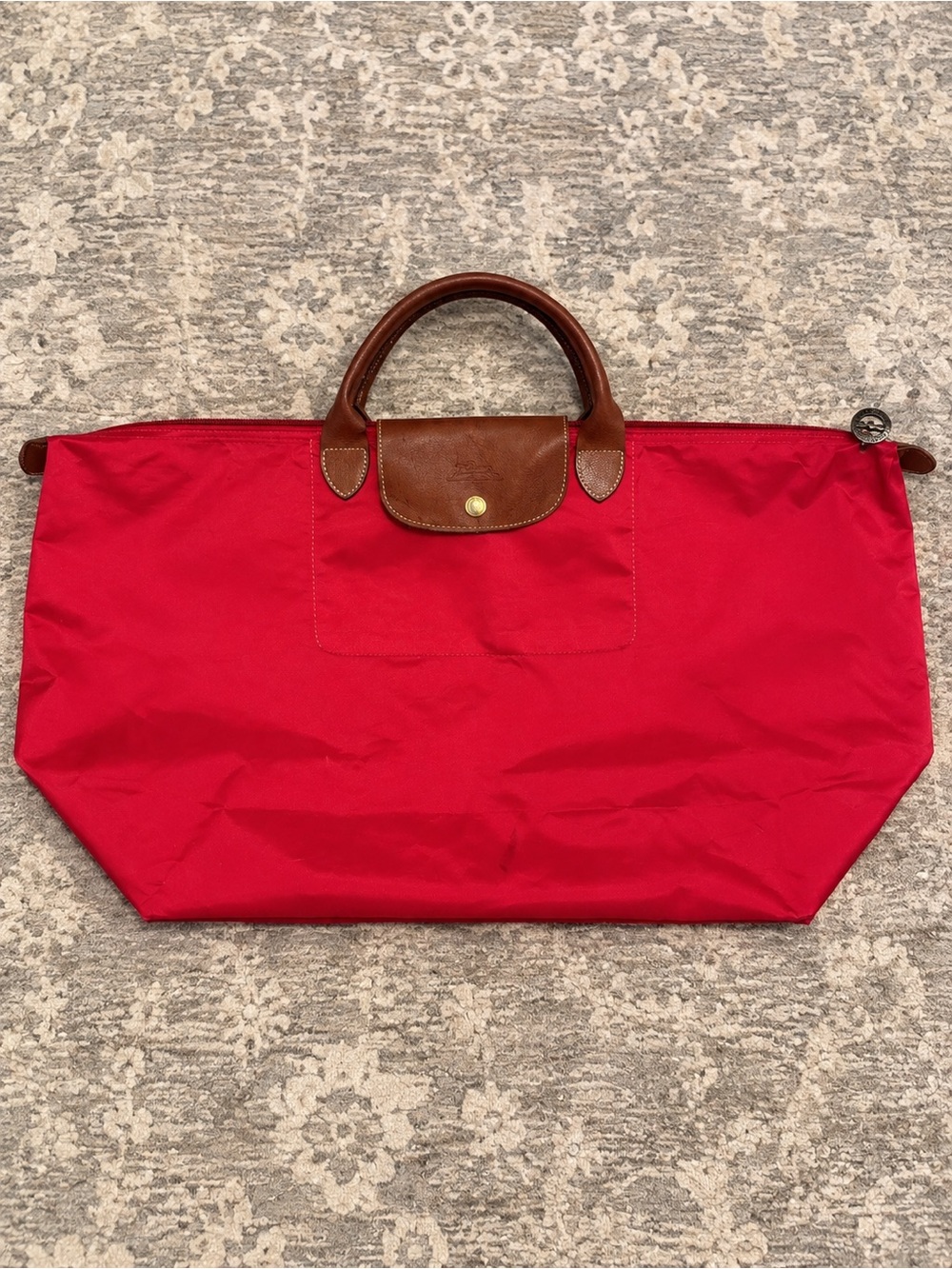 Longchamp XL weekender tote Red